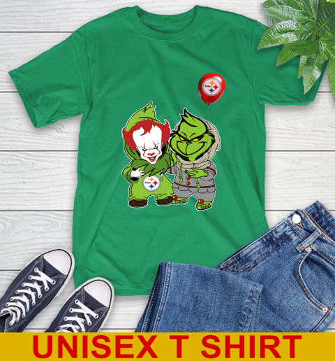 Pittsburgh Steelers Baby Pennywise Grinch Christmas NFL Football T-Shirt 7