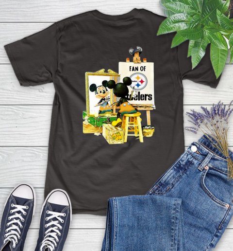 NFL Football Pittsburgh Steelers Mickey Drawing Shirt 90