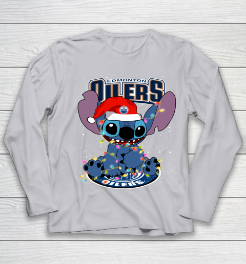 Edmonton Oilers NHL Hockey noel stitch Christmas Youth Long Sleeve 3