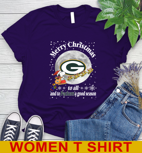 Green Bay Packers Merry Christmas To All And To Packers A Good Season NFL Football Sports Women's T-Shirt 4