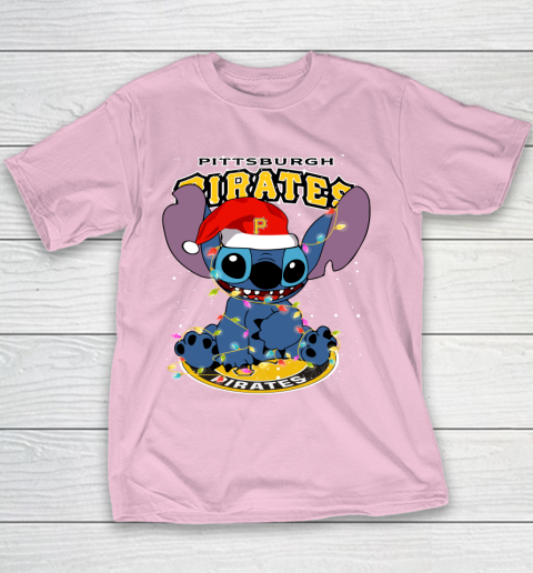 Pittsburgh Pirates MLB noel stitch Baseball Christmas Youth T-Shirt 5