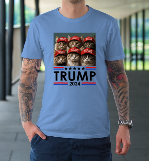 Donald Trump Make Cats Safe Again 2024 Debate Funny T-Shirt 7