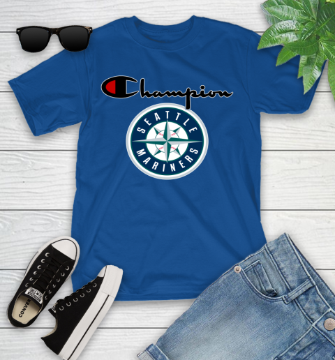 MLB Baseball Seattle Mariners Champion Shirt Youth T-Shirt 6