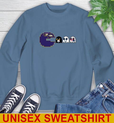 Baltimore Ravens NFL Football Pac Man Champion Sweatshirt 8