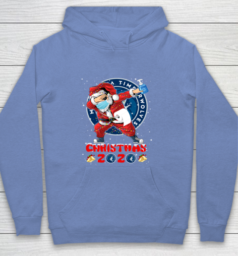 Minnesota Timberwolves Funny Santa Claus Dabbing Christmas 2020 NBA Youth Hoodie 8