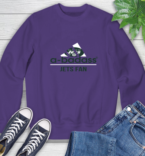 NFL A Badass New York Jets Fan Adidas Football Sports Sweatshirt 4