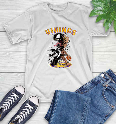 NFL Minnesota Vikings Football Venom Groot Guardians Of The Galaxy T-Shirt