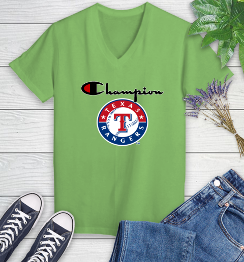 MLB Baseball Texas Rangers Champion Shirt Women's V-Neck T-Shirt 7