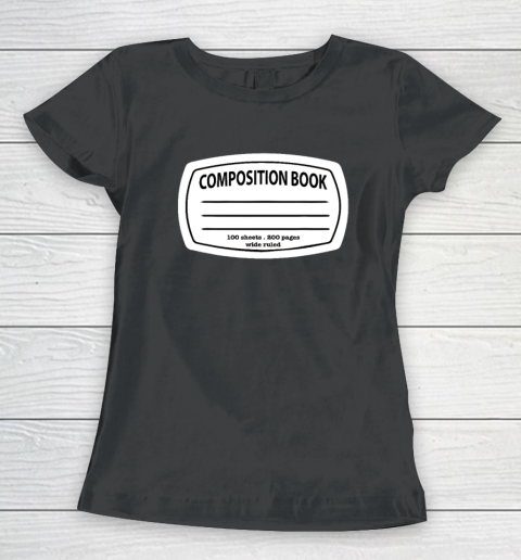 Composition Notebook Costume  Matching Group Halloween Women's T-Shirt