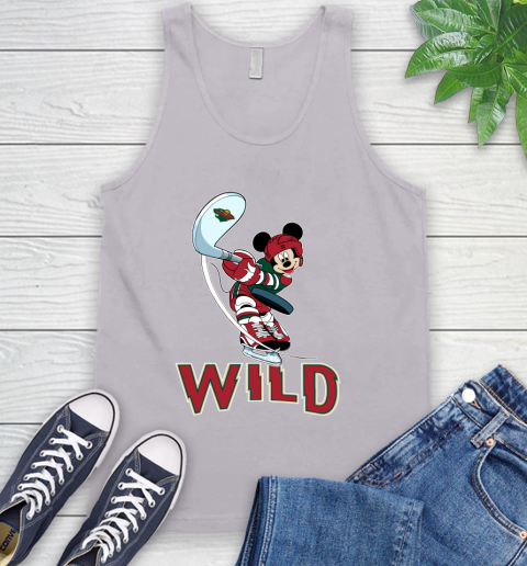 NHL Hockey Minnesota Wild Cheerful Mickey Mouse Shirt Tank Top 4