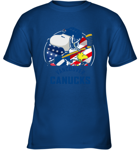 Vancouver Canucks Ice Hockey Snoopy And Woodstock NHL Youth T-Shirt