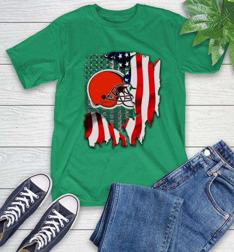 Cleveland Browns NFL Football American Flag T-Shirt 7