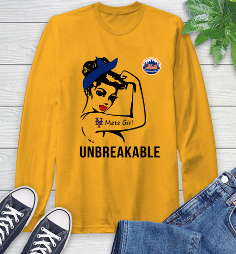 MLB New York Mets Girl Unbreakable Baseball Sports Long Sleeve T-Shirt 2