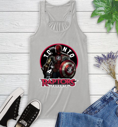 Toronto Raptors NBA Basketball Captain America Thor Spider Man Hawkeye Avengers Racerback Tank