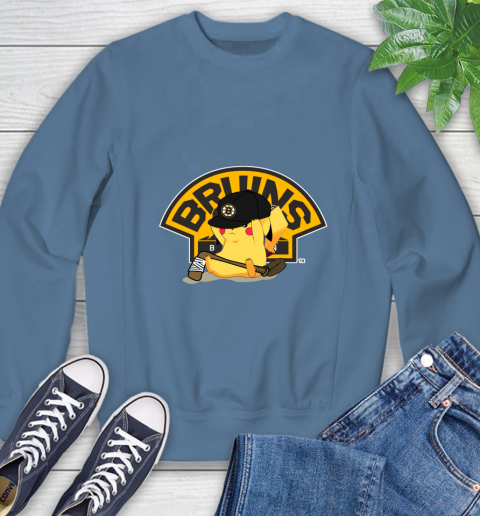 NHL Pikachu Hockey Sports Boston Bruins Sweatshirt 7