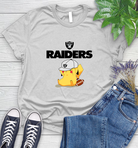NFL Pikachu Football Sports Oakland Raiders Women's T-Shirt