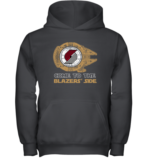 NBA Come To The Portland Trail Blazers Side Star Wars Basketball Sports Youth Hoodie