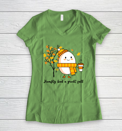 Humpty Dumpty Had A Great Fall Women's V-Neck T-Shirt 5