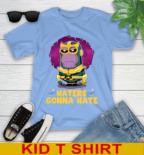 MLB Baseball Los Angeles Dodgers Haters Gonna Hate Thanos Minion Marvel Shirt Youth T-Shirt 11
