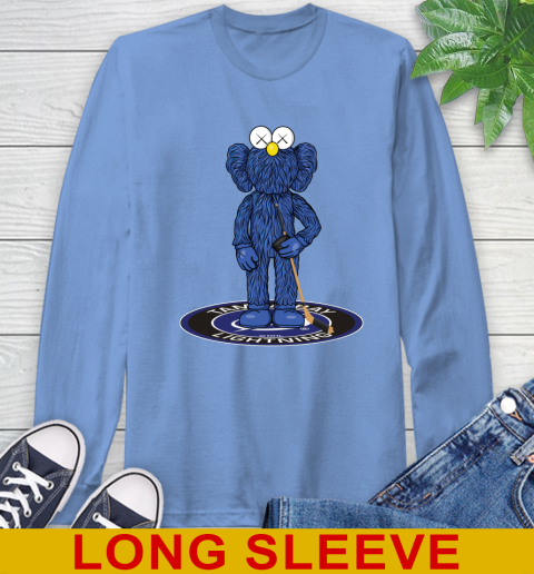 NHL Hockey Tampa Bay Lightning Kaws Bff Blue Figure Shirt Long Sleeve T-Shirt 11