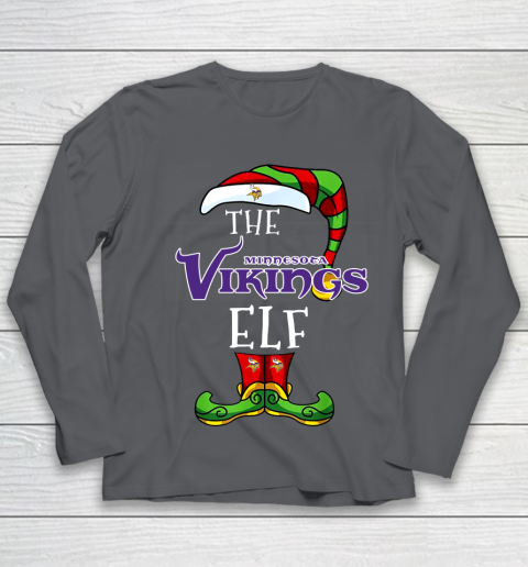 Minnesota Vikings Christmas ELF Funny NFL Youth Long Sleeve 6