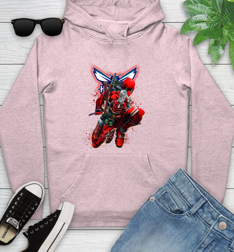 NBA Deadpool Marvel Comics Sports Basketball Charlotte Hornets Youth Hoodie 10