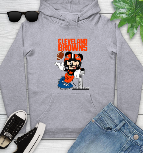 NFL Cleveland Browns Mickey Mouse Disney Super Bowl Football T Shirt Youth Hoodie 6
