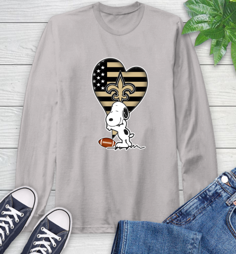 New Orleans Saints NFL Football The Peanuts Movie Adorable Snoopy Long Sleeve T-Shirt 12