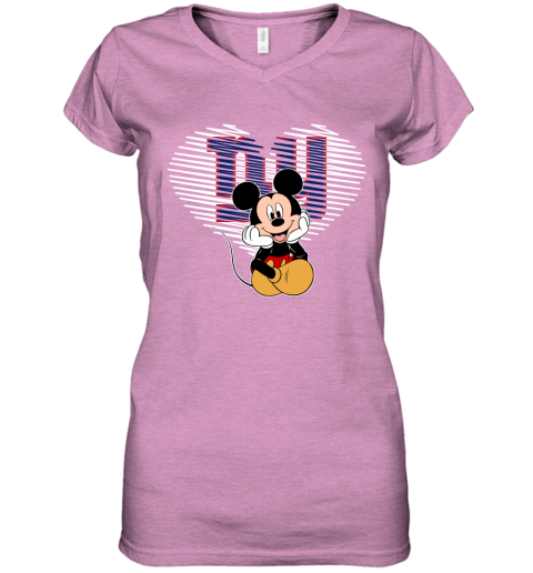 NFL New York Giants The Heart Mickey Mouse Disney Football T Shirt 0nLMTW2I8nq women v neck t shirt 39 95 151514 front heather radiant orchid