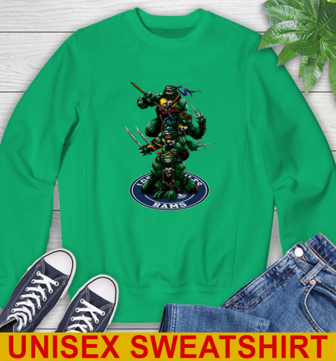 NFL Football Los Angeles Rams Teenage Mutant Ninja Turtles Shirt Sweatshirt 6