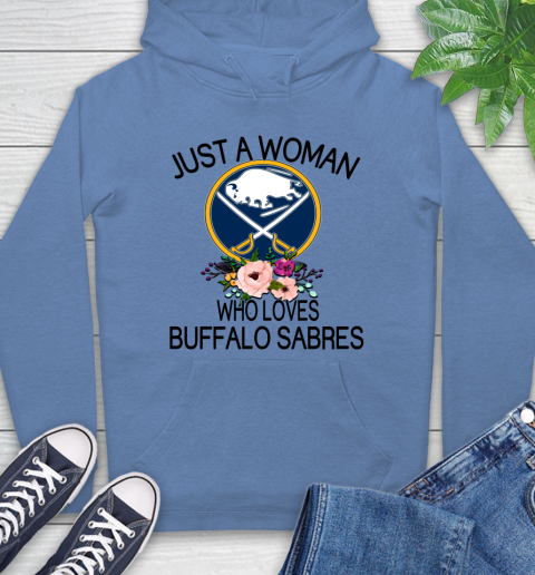 NHL Just A Woman Who Loves Buffalo Sabres Hockey Sports Hoodie 9