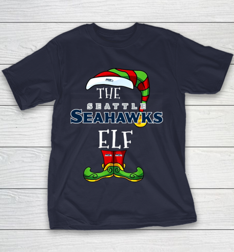 Seattle Seahawks Christmas ELF Funny NFL Youth T-Shirt 3 Seattle Seahawks Christmas ELF Funny NFL Youth T-Shirt - Image 3