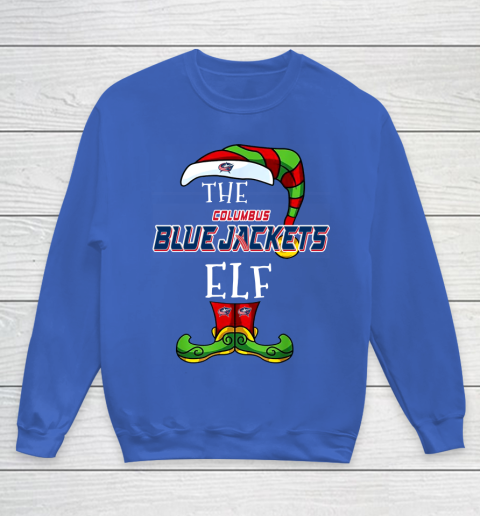 Columbus Blue Jackets Christmas ELF Funny NHL Youth Sweatshirt 6
