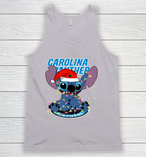 Carolina Panthers NFL Football noel stitch Christmas Tank Top 2