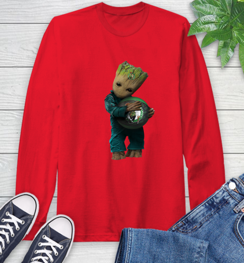 NBA Groot Guardians Of The Galaxy Basketball Sports Boston Celtics Long Sleeve T-Shirt 10