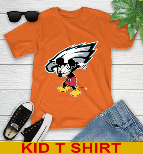 Philadelphia Eagles NFL Football Dabbing Mickey Disney Sports Youth T-Shirt 7