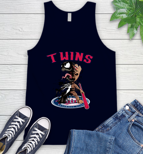 MLB Minnesota Twins Baseball Venom Groot Guardians Of The Galaxy Tank Top 3