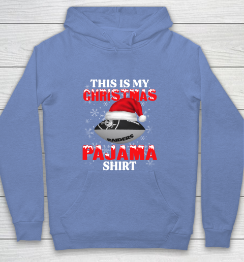 Oakland Raiders This Is My Christmas Pajama Shirt NFL Youth Hoodie 8