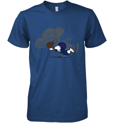 New York Giants Snoopy Plays The Football Game Premium Men's T-Shirt