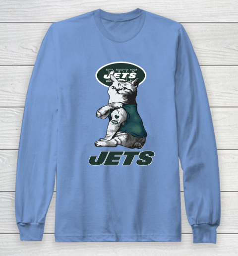 NFL Football My Cat Loves New York Jets Long Sleeve T-Shirt - Image 9