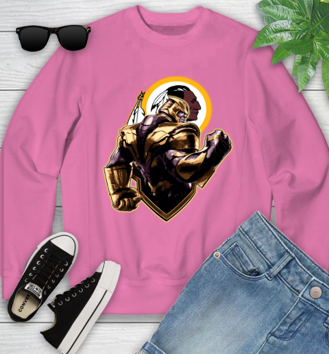 NFL Thanos Avengers Endgame Football Sports Washington Redskins Youth Sweatshirt 7