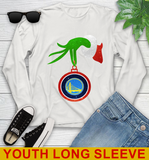 Golden State Warriors Grinch Merry Christmas NBA Basketball Youth Long Sleeve 12