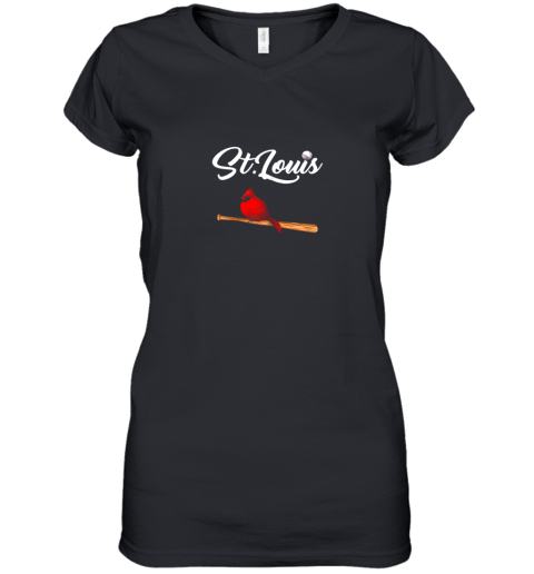 Saint Louis Red Cardinal Funny Original Baseball Women's V-Neck T-Shirt