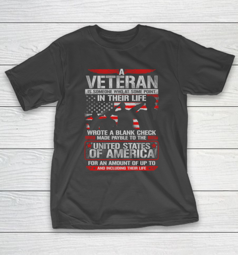 Veteran Wrote Blank Check T-Shirt