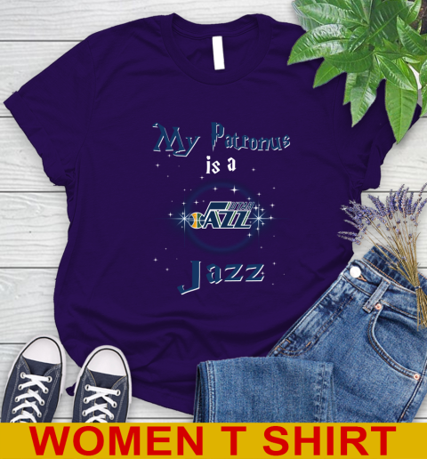 NBA Basketball Harry Potter My Patronus Is A Utah Jazz Women's T-Shirt 4
