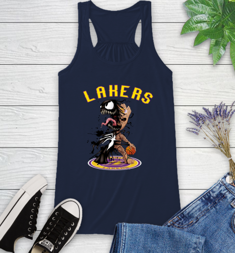 NBA Los Angeles Lakers Basketball Venom Groot Guardians Of The Galaxy Racerback Tank 12