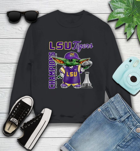 Baby Yoda LSU Tigers Champion Shirt 25