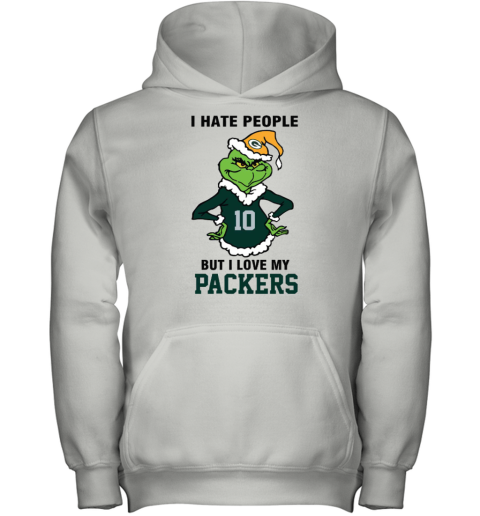 I Hate People But I Love My Packers Green Bay Packers NFL Teams Youth Hoodie