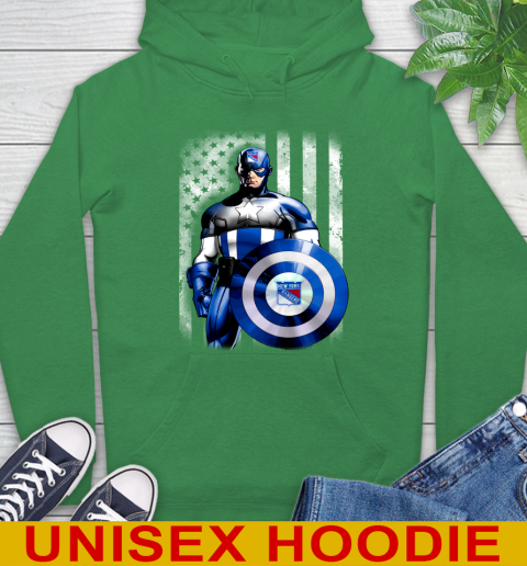 New York Rangers NHL Hockey Captain America Marvel Avengers American Flag Shirt Hoodie 8