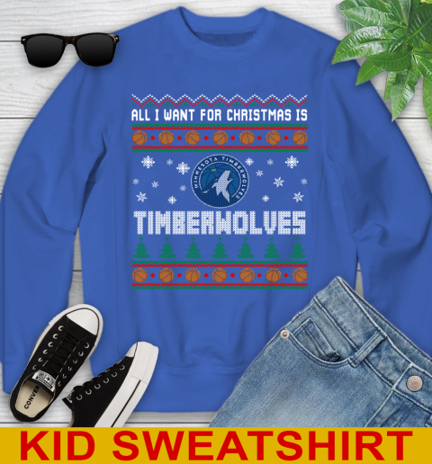 NBA Basketball All I Want For Christmas Is Minnesota Timberwolves 114